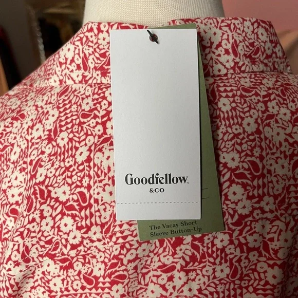 Goodfellow & Co Pink Floral Button Down Shirt - Picture 5 of 5